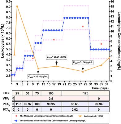 Case Report: Predicting the Range of Lamotrigine Concentration Using Pharmacokinetic Models Based on Monte Carlo Simulation: A Case Study of Antiepileptic Drug-Related Leukopenia